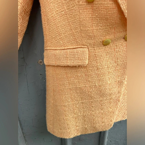 Jason Wu Peach Tweed Double  Breasted Blazer, size xs - Picture 4 of 12